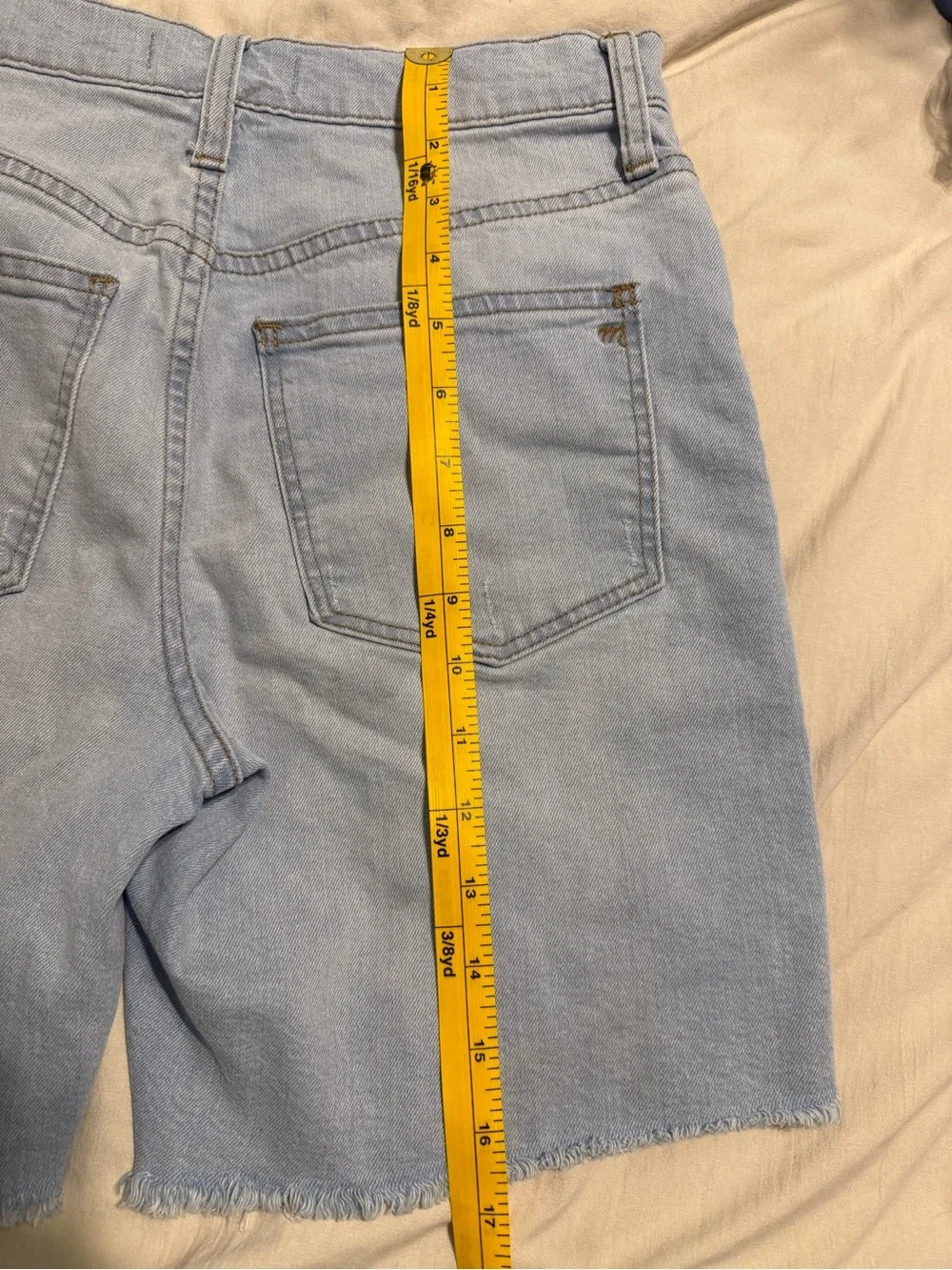 Madewell High-Rise Long Denim Bermuda Shorts Hedrick Wash